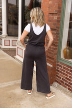 Load image into Gallery viewer, Presley Charcoal Wide Leg Jumpsuit