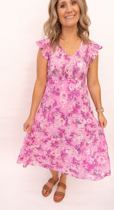 Alani Pink Multi Floral Dress