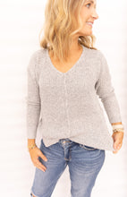 Load image into Gallery viewer, Aleah Silver Center Seamed Sweater