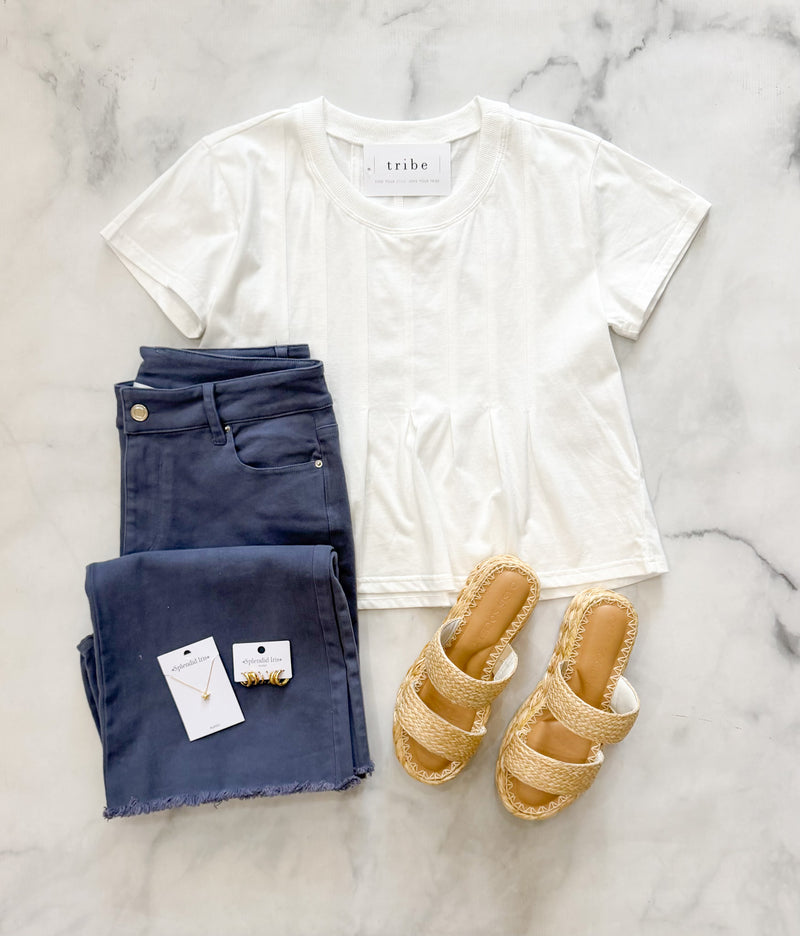 Darci White Swing Top