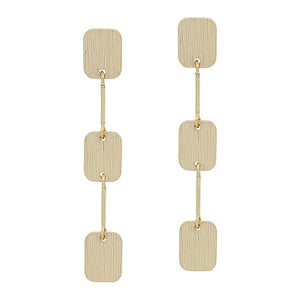 Ellis Worn Gold Textured Earring