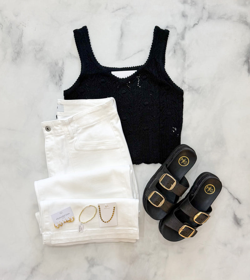 Cassie Crochet Tank Top