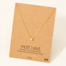 Load image into Gallery viewer, Kate Mini Cubic Zirconia Pendant Necklace