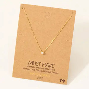 Kate Mini Cubic Zirconia Pendant Necklace