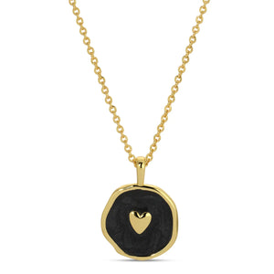 Kari Heart Necklace-Black