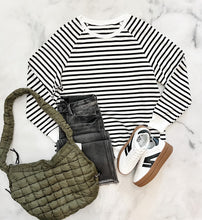 Load image into Gallery viewer, Josie Black &amp; White Sweatshirt