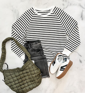 Josie Black & White Sweatshirt