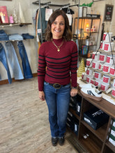Load image into Gallery viewer, Kari Mock Neck Stripe Sweater