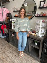 Load image into Gallery viewer, Amelia Sage Striped Top