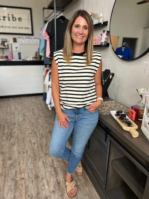 Hayden Striped Knit Top