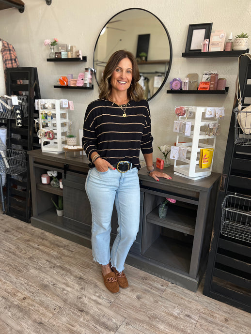 Mia Long Sleeve Striped Top