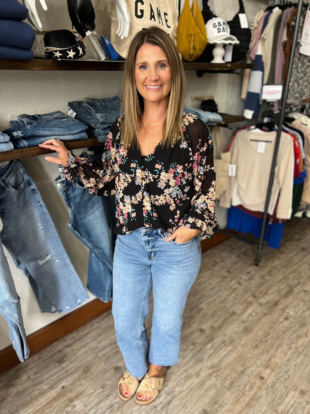 Aura Floral Print Blouse