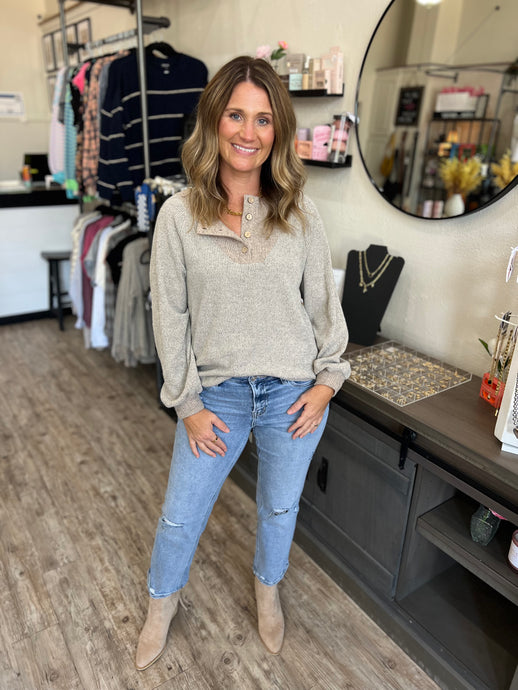 Charley Ribbed Long Sleeve Top