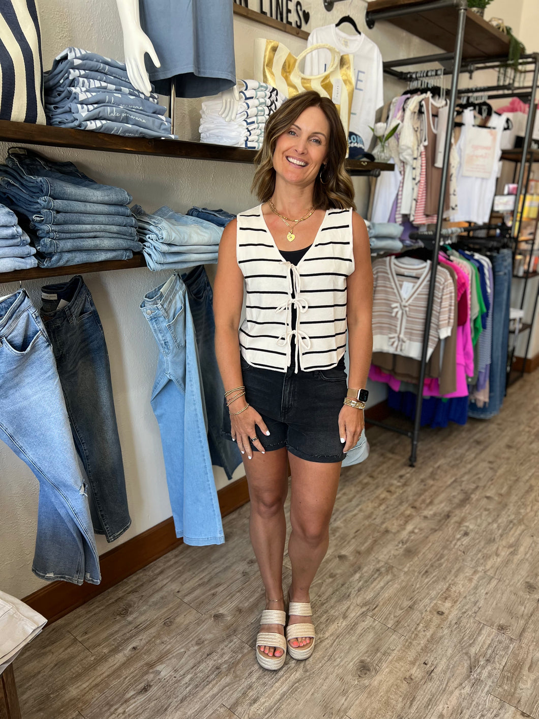 Zoey Tie-Front Knit Top