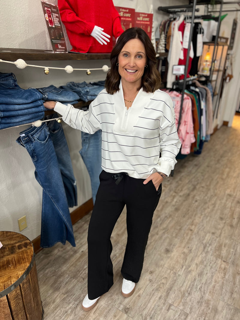 Brooklyn Modal Scuba V-Neck Pullover