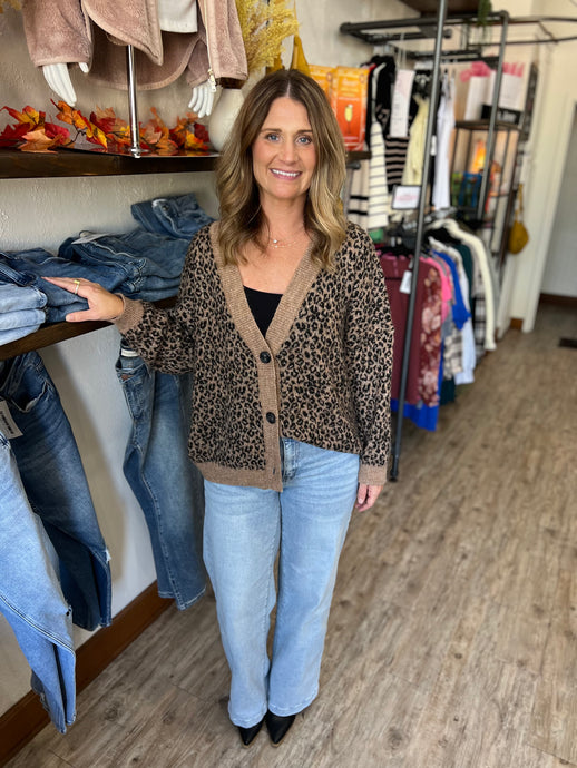 Kourtney Leopard Print Cardi