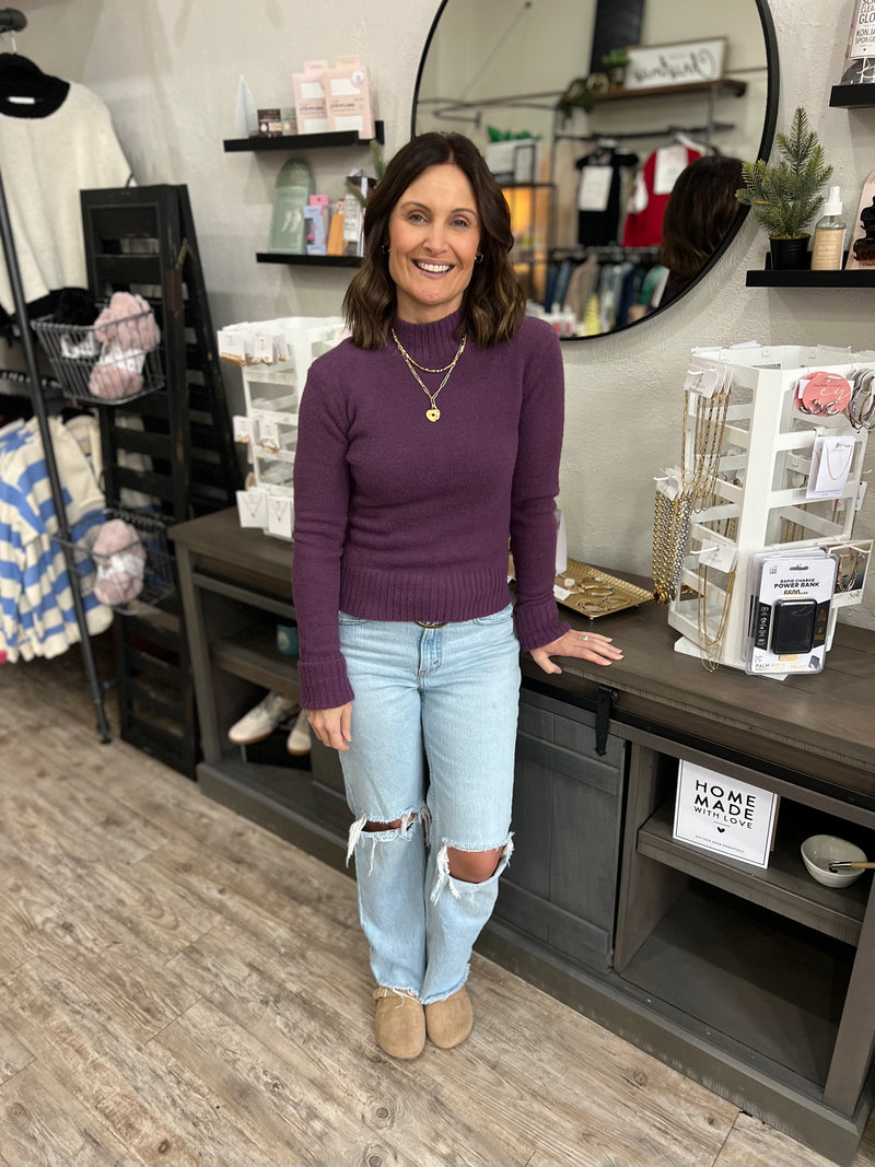 Angela Mock Neck Sweater