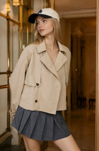 Load image into Gallery viewer, Allie Cropped Trench Jacket
