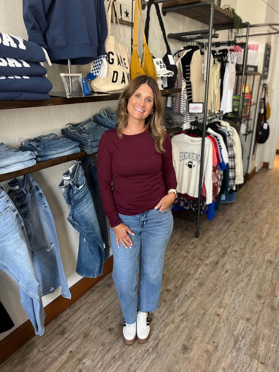 Rachel Deep Maroon Top