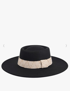 Stevie Boho Trim Wide Brim Fedora