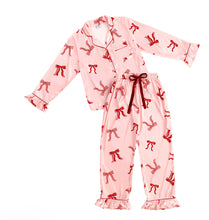 Load image into Gallery viewer, Satin Bows Pajama Set