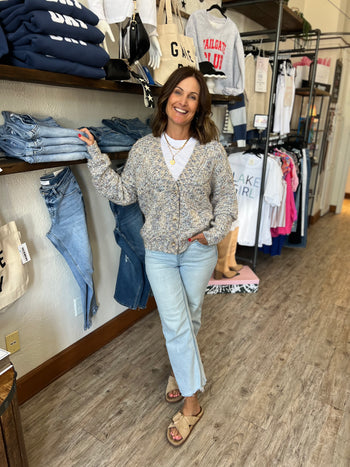 Camila Blue Confetti Cardi