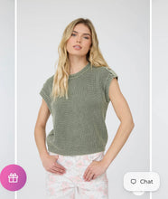 Load image into Gallery viewer, Lily Acid Washed Tab Sleeve Top