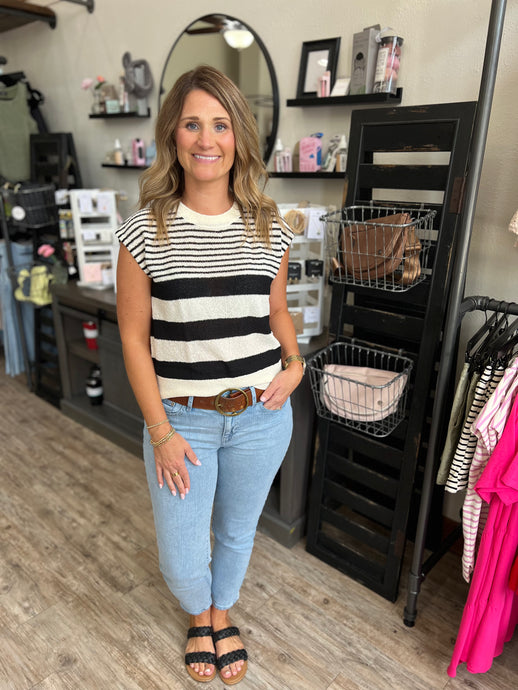 Kimberly Striped Knit Top