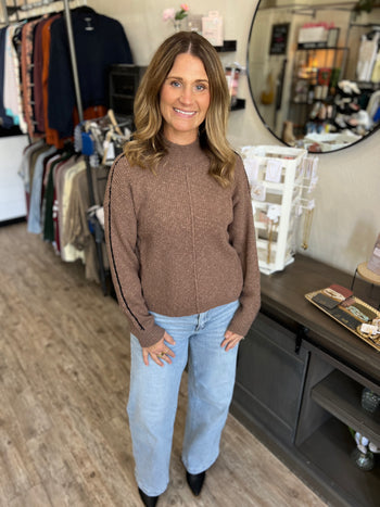Morgan Contrast Seam Sweater