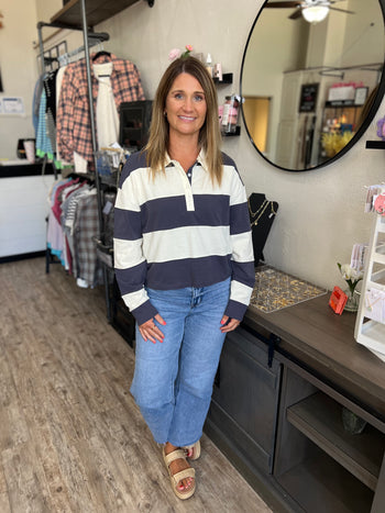 Ava Collared Button Down Top