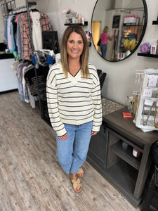 Avery Ivory & Brown Sweater