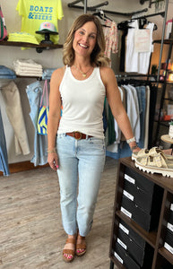 Ella Solid Ribbed Tank