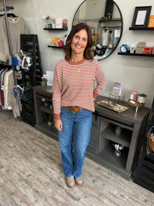Valerie Striped Basic Sweater