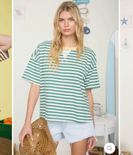Load image into Gallery viewer, Natalie Striped Colorblock Knit T-Shirt
