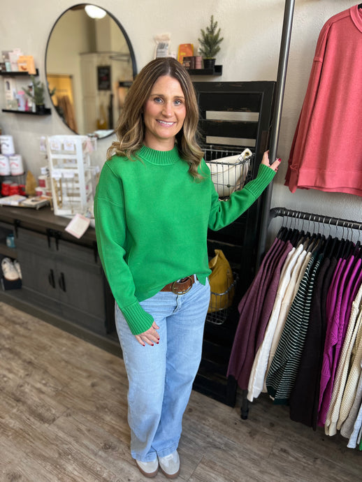 Georgia Green Relaxed Fit Sweater
