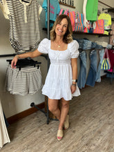 Load image into Gallery viewer, Stevie White Poplin Dress