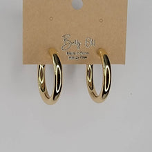 Load image into Gallery viewer, Lia Gold Tube Hoop Earrings