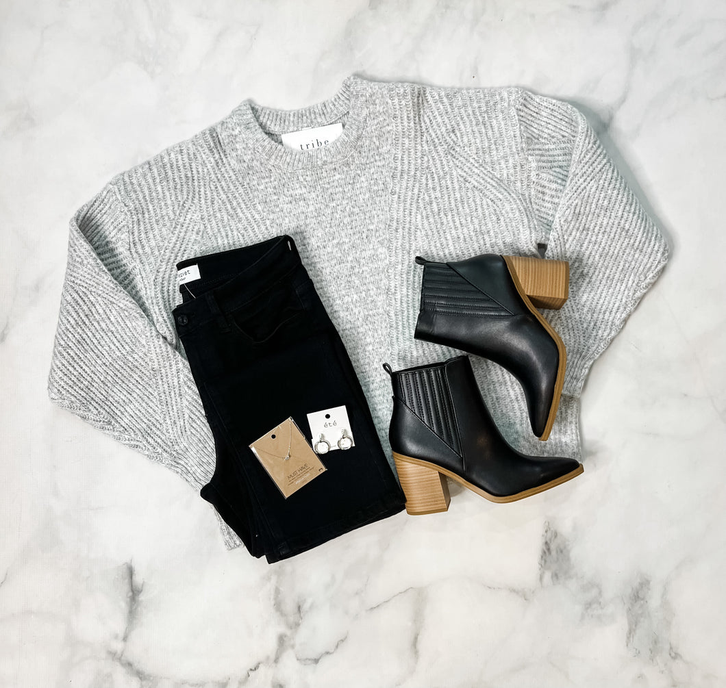 Mattie Heather Grey Sweater