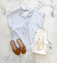 Load image into Gallery viewer, Eva Sky Blue Button Down