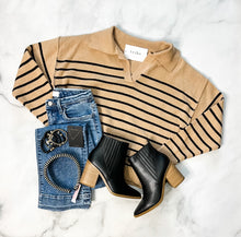 Load image into Gallery viewer, Christina Collared Striped Sweater