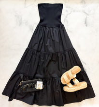 Load image into Gallery viewer, Eleanor Strapless Mixed Media Dress