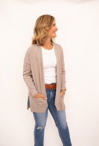 Sasha Oatmeal Open Front Cardi