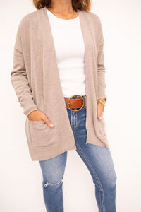 Sasha Oatmeal Open Front Cardi