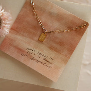 Dear Heart Pure Joy Mini Tag Necklace