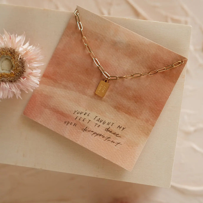 Dear Heart Pure Joy Mini Tag Necklace