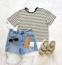 Load image into Gallery viewer, Savvy Striped Ringer Tee