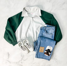 Load image into Gallery viewer, Cassie Color Block Polo Sweatshirt