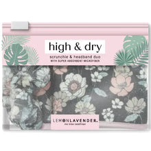 Load image into Gallery viewer, High &amp; Dry Microfiber Scrunchie/Headband Duo