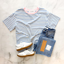 Load image into Gallery viewer, Mel Contrast Striped Loose Fit Tee