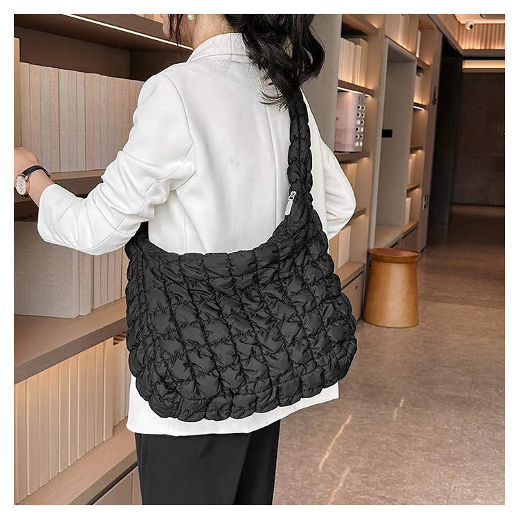 Puffy Quilted Shoulder Bag
